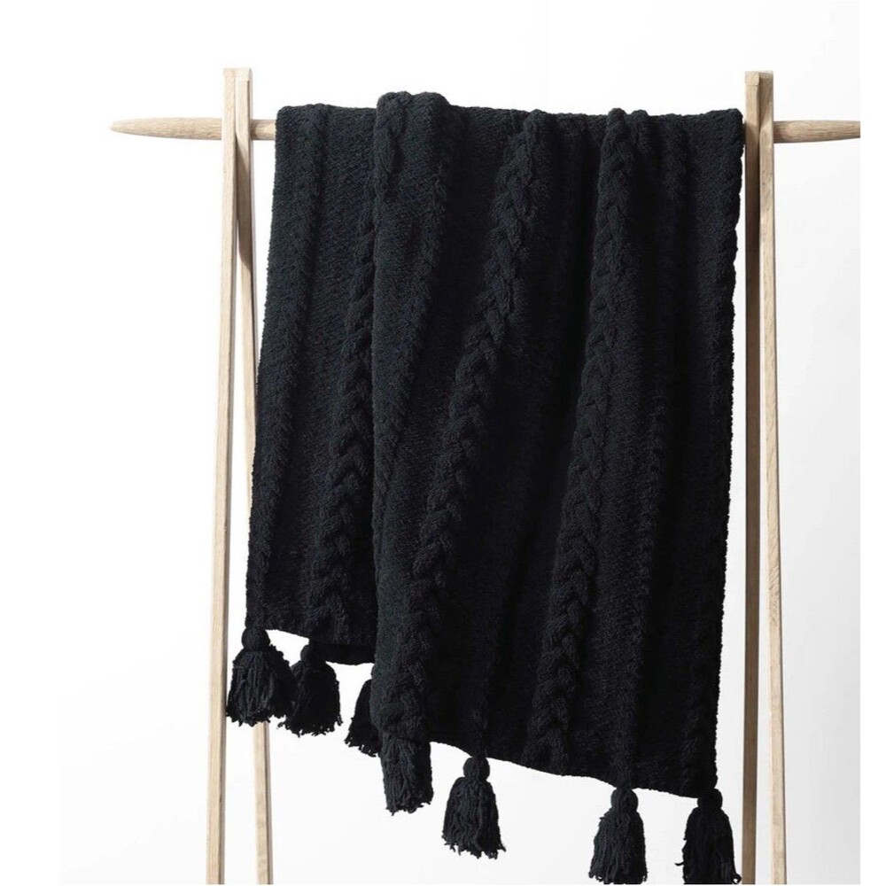 Sunday Citizen Braided Pom Pom Throw